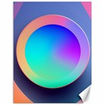 Circle Colorful Rainbow Spectrum Button Gradient Canvas 12  x 16 