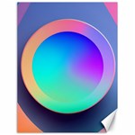 Circle Colorful Rainbow Spectrum Button Gradient Canvas 18  x 24 