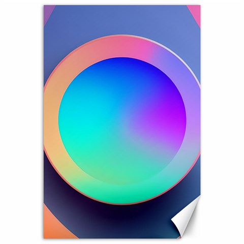 Circle Colorful Rainbow Spectrum Button Gradient Canvas 24  x 36  from UrbanLoad.com 23.35 x34.74  Canvas - 1