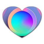 Circle Colorful Rainbow Spectrum Button Gradient Heart Mousepad