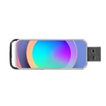 Circle Colorful Rainbow Spectrum Button Gradient Portable USB Flash (One Side)