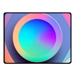 Circle Colorful Rainbow Spectrum Button Gradient Two Sides Fleece Blanket (Small)