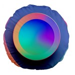 Circle Colorful Rainbow Spectrum Button Gradient Large 18  Premium Flano Round Cushions