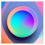 Circle Colorful Rainbow Spectrum Button Gradient Square Satin Scarf (36  x 36 )