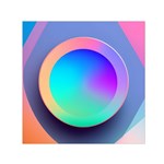 Circle Colorful Rainbow Spectrum Button Gradient Square Satin Scarf (30  x 30 )