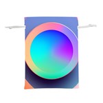 Circle Colorful Rainbow Spectrum Button Gradient Lightweight Drawstring Pouch (L)
