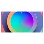 Circle Colorful Rainbow Spectrum Button Gradient Banner and Sign 6  x 3 