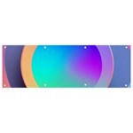 Circle Colorful Rainbow Spectrum Button Gradient Banner and Sign 9  x 3 