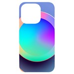 Circle Colorful Rainbow Spectrum Button Gradient iPhone 14 Pro Black UV Print Case
