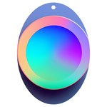 Circle Colorful Rainbow Spectrum Button Gradient UV Print Acrylic Ornament Oval