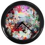 Digital Computer Technology Office Information Modern Media Web Connection Art Creatively Colorful C Wall Clock (Black)
