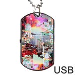 Digital Computer Technology Office Information Modern Media Web Connection Art Creatively Colorful C Dog Tag USB Flash (One Side)