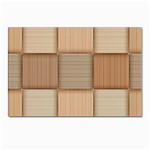 Wooden Wickerwork Texture Square Pattern Postcards 5  x 7  (Pkg of 10)