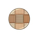 Wooden Wickerwork Texture Square Pattern Hat Clip Ball Marker (10 pack)