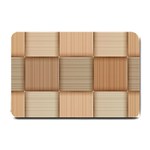 Wooden Wickerwork Texture Square Pattern Small Doormat