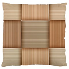 Wooden Wickerwork Texture Square Pattern Large Cushion Case (Two Sides) from UrbanLoad.com Front