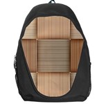 Wooden Wickerwork Texture Square Pattern Backpack Bag