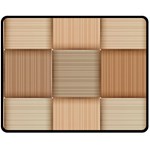 Wooden Wickerwork Texture Square Pattern Two Sides Fleece Blanket (Medium)