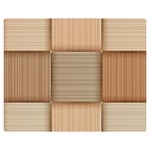 Wooden Wickerwork Texture Square Pattern Premium Plush Fleece Blanket (Medium)