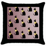 Cat Egyptian Ancient Statue Egypt Culture Animals Throw Pillow Case (Black)