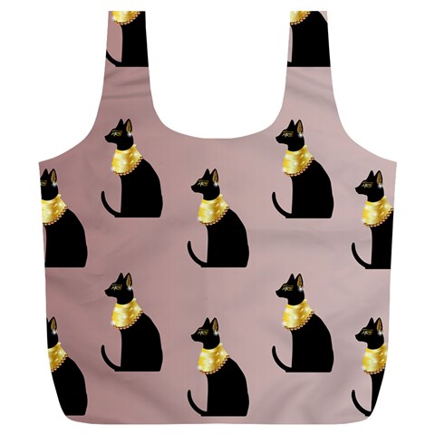 Cat Egyptian Ancient Statue Egypt Culture Animals Full Print Recycle Bag (XL) from UrbanLoad.com Front
