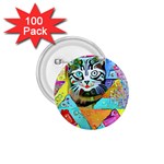 Kitten Cat Pet Animal Adorable Fluffy Cute Kitty 1.75  Buttons (100 pack) 