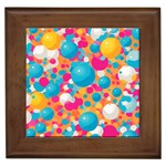 Circles Art Seamless Repeat Bright Colors Colorful Framed Tile