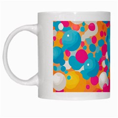 Circles Art Seamless Repeat Bright Colors Colorful White Mug from UrbanLoad.com Left