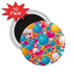 Circles Art Seamless Repeat Bright Colors Colorful 2.25  Magnets (10 pack) 