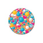 Circles Art Seamless Repeat Bright Colors Colorful Magnet 3  (Round)