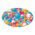Circles Art Seamless Repeat Bright Colors Colorful Oval Magnet