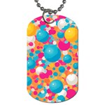 Circles Art Seamless Repeat Bright Colors Colorful Dog Tag (Two Sides)
