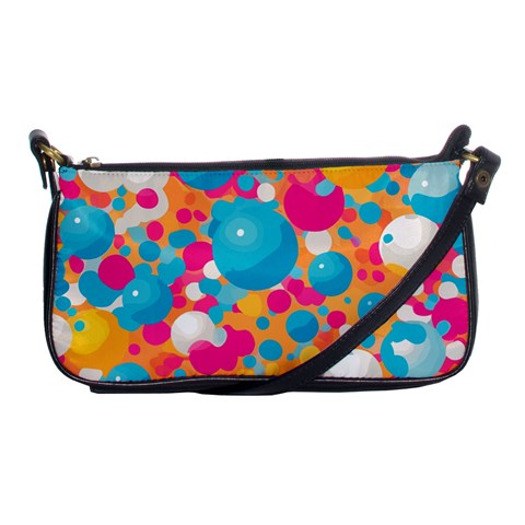 Circles Art Seamless Repeat Bright Colors Colorful Shoulder Clutch Bag from UrbanLoad.com Front