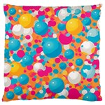 Circles Art Seamless Repeat Bright Colors Colorful Standard Premium Plush Fleece Cushion Case (Two Sides)