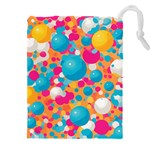 Circles Art Seamless Repeat Bright Colors Colorful Drawstring Pouch (4XL)