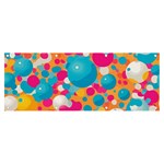 Circles Art Seamless Repeat Bright Colors Colorful Banner and Sign 8  x 3 