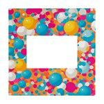 Circles Art Seamless Repeat Bright Colors Colorful White Box Photo Frame 4  x 6 