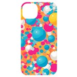 Circles Art Seamless Repeat Bright Colors Colorful iPhone 14 Plus Black UV Print Case