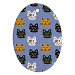 Cat Cat Background Animals Little Cat Pets Kittens Oval Ornament (Two Sides)