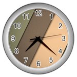 Abstract Texture, Retro Backgrounds Wall Clock (Silver)