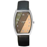 Abstract Texture, Retro Backgrounds Barrel Style Metal Watch