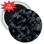 Camouflage, Pattern, Abstract, Background, Texture, Army 3  Magnets (10 pack) 