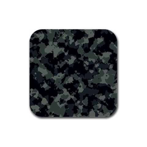 Camouflage, Pattern, Abstract, Background, Texture, Army Rubber Square Coaster (4 pack) from UrbanLoad.com Front