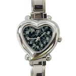 Camouflage, Pattern, Abstract, Background, Texture, Army Heart Italian Charm Watch