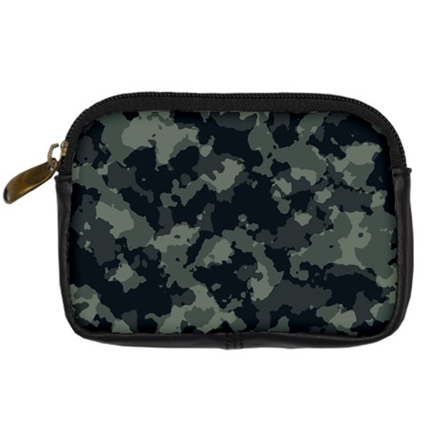 Camouflage, Pattern, Abstract, Background, Texture, Army Digital Camera Leather Case from UrbanLoad.com Front