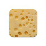 Cheese Texture, Yellow Cheese Background Rubber Square Coaster (4 pack)