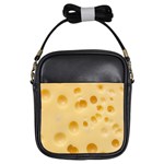 Cheese Texture, Yellow Cheese Background Girls Sling Bag