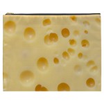 Cheese Texture, Yellow Cheese Background Cosmetic Bag (XXXL)
