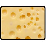 Cheese Texture, Yellow Cheese Background Two Sides Fleece Blanket (Large)