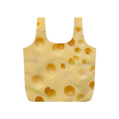 Cheese Texture, Yellow Cheese Background Full Print Recycle Bag (S) from UrbanLoad.com Back